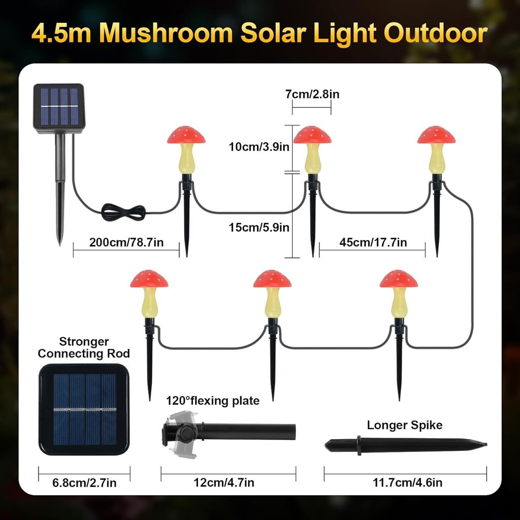 Garten Solarleuchten, LED Solarlampe für Außen, 8 Modi Produktbild 5