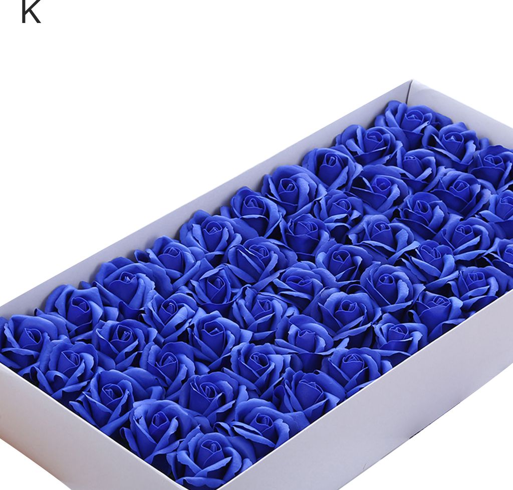 50pcs 3-layer-simulierte Rose Duft Seifenblume Weihnachten Valentine Geburtstagsgeschenk-K