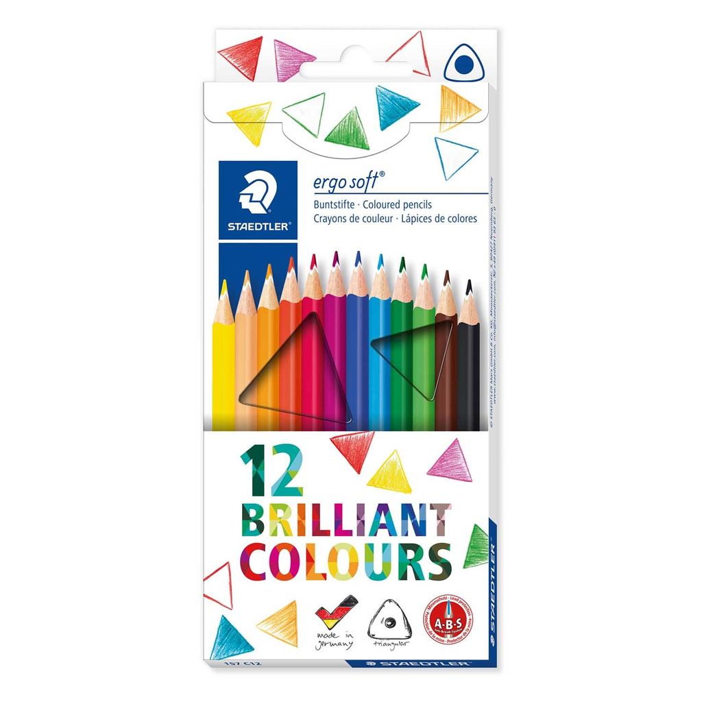 12 STAEDTLER ergosoft 157 Buntstifte farbsortiert