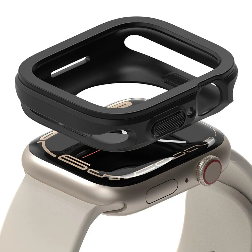Custodia Ringke Air Apple Watch 7/8 41mm Nero - Protezione TPU Sottile