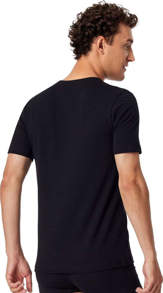 Schiesser Herren 2PACK T-shirt schwarz 5  PAK Produktbild 3