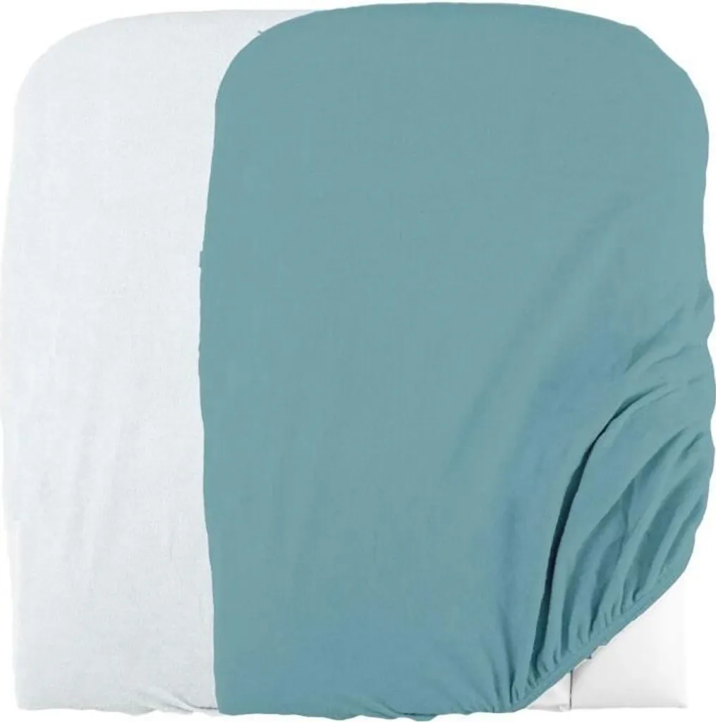 Domiva Set 2 Coprifasciatoio 50x75 cm Spugna Öko-Tex Bianco/Nile