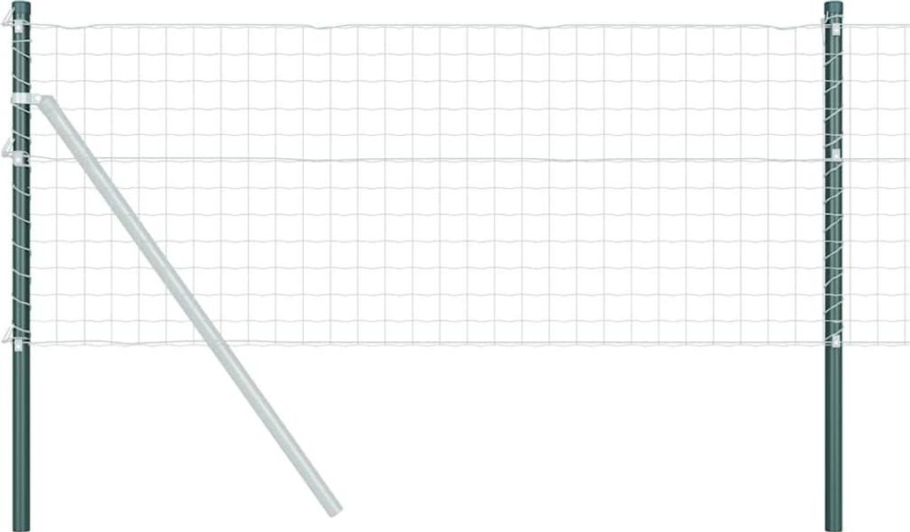 vidaXL Zaunpfosten 12 pcs Grün 80 cm Pulverbeschichteter Stahl