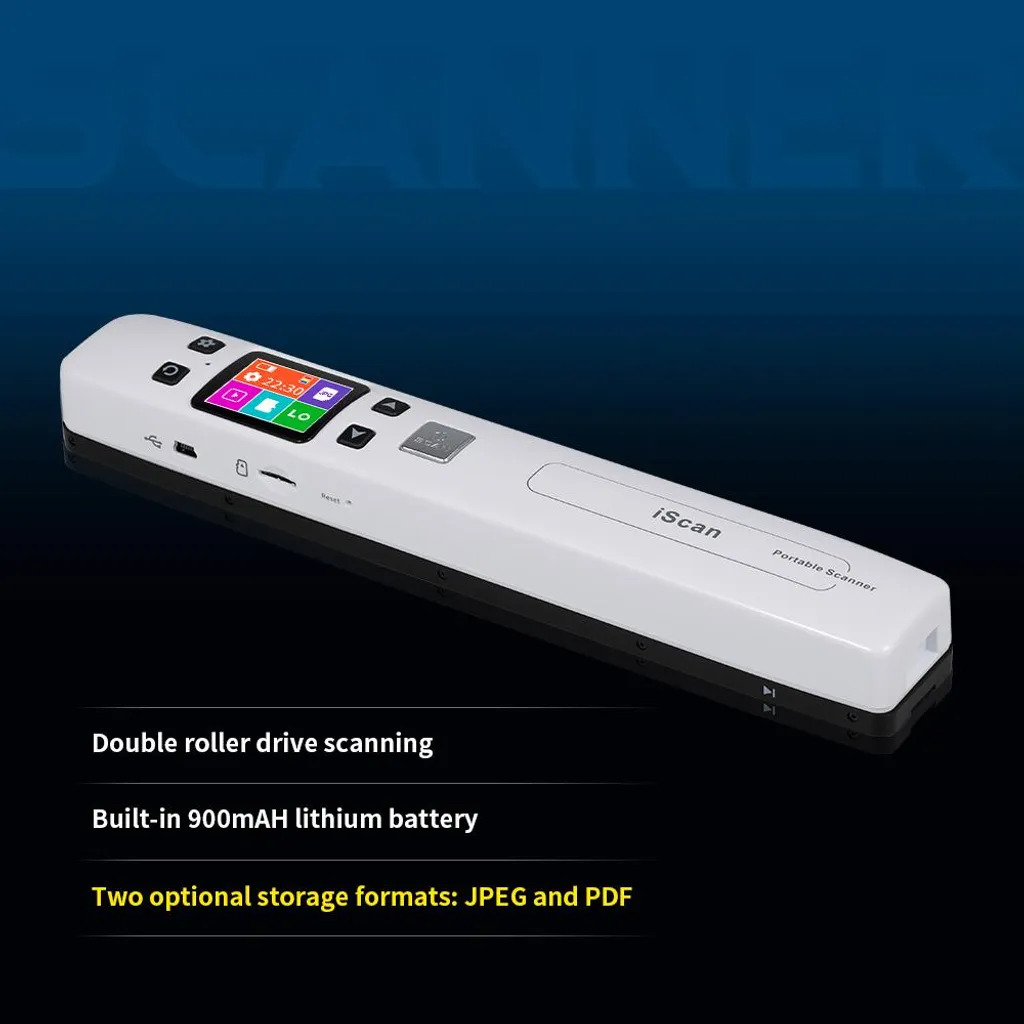 Scanner de Documents Portable A4 iScan pour Numériser Livres et Fichiers