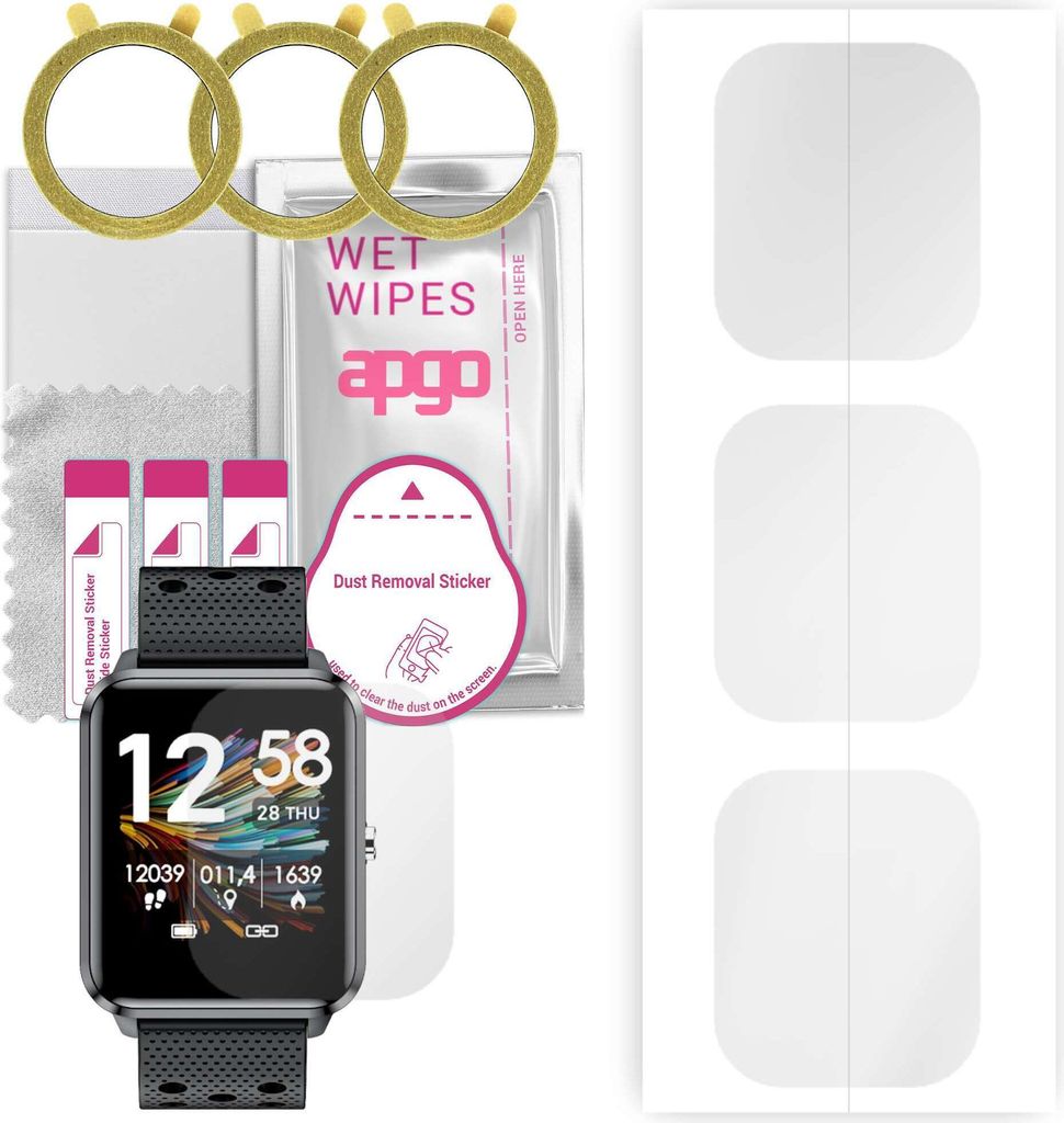 apgo 3 Stück Schutzfolie, klar, kompatibel mit Bemi KIX M Produktbild 