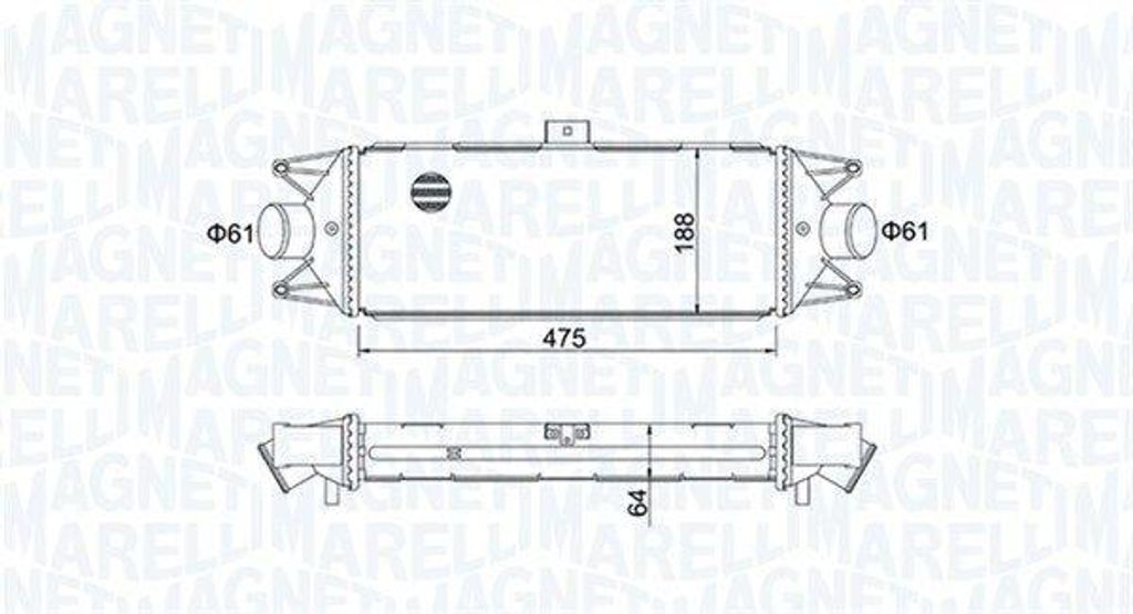 MAGNETI MARELLI 351319204010 Turboladerkühler OE 504022617 kompatibel mit Daily