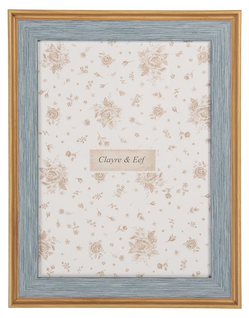 Marco de fotos Clayre & Eef, 10x15 cm, color azul, de MDF Imagen del producto 
