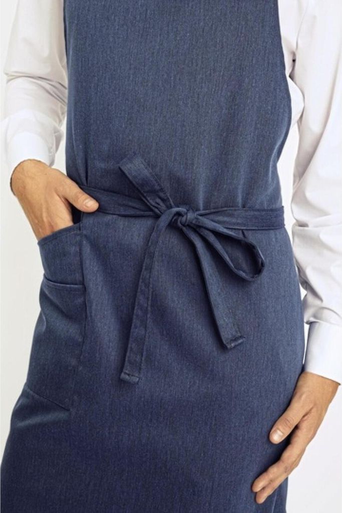 CG Workwear 01170-01 | Bip Apron Gorizia Schürze - Farbe: Blue Melange - Größe: 90 x 75 cm