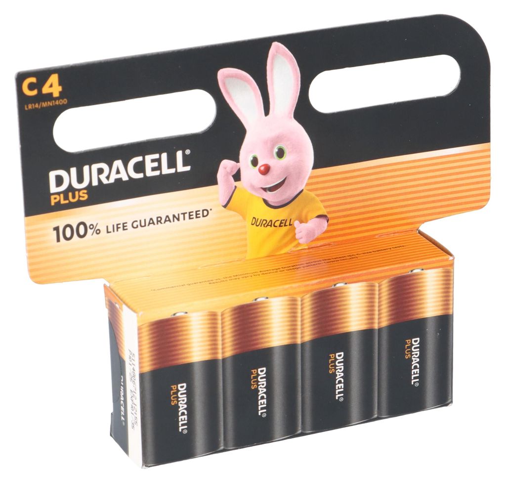 Duracell MN1400B4, Batéria na jedno použitie, C, Alkalický, Obrázok produktu 