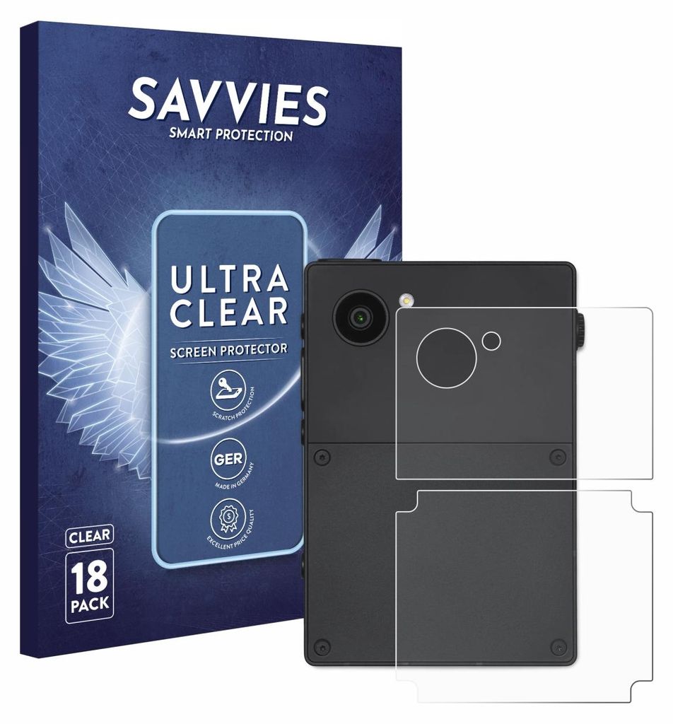 18x Für Light Phone 3 (Rückseite) Schutzfolie Savvies Displayschutz Display Schutz Folie Klar Transparent