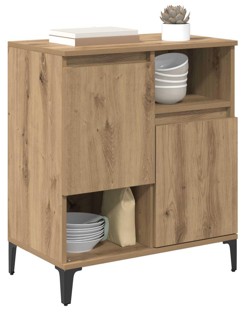 vidaXL Kredens dębowy Artisan 60 x 35 x 70 cm materiał Zdjęcie produktu 