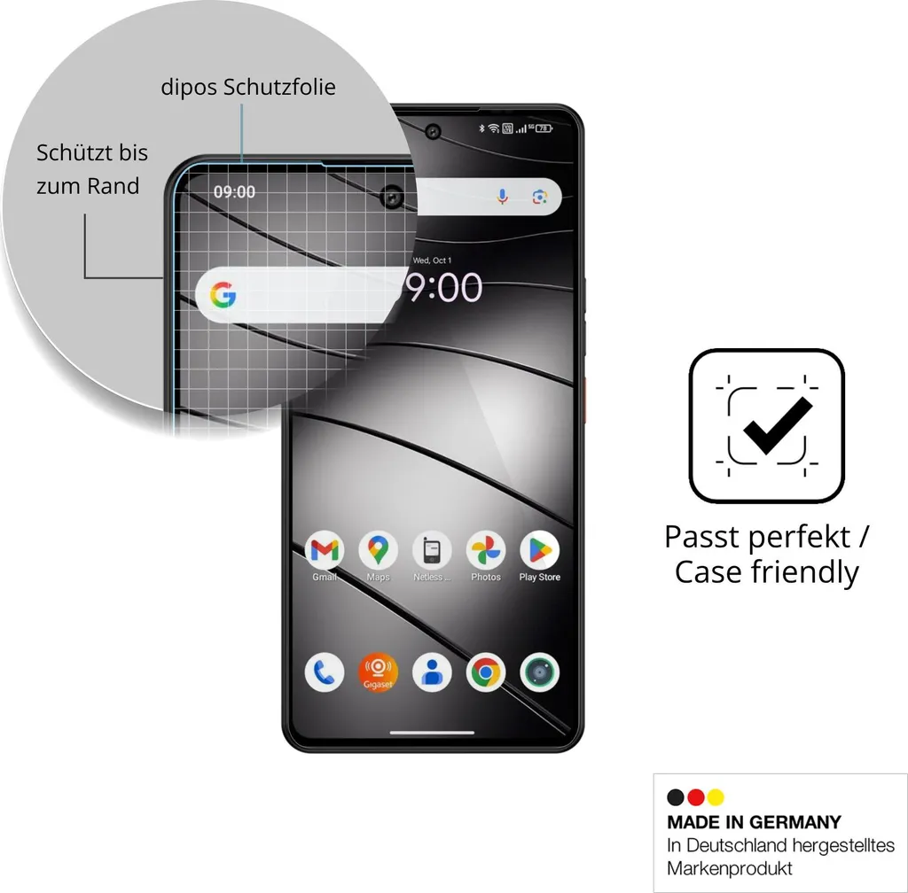 Brotect Airglass 9h Brotect Pellicola Protettiva Vetro Per Gigaset GS5 Protezione Schermo [Durezza Estrema 9H, Chiaro Pellicola Protettiva Gigaset Gs5 Pro Se