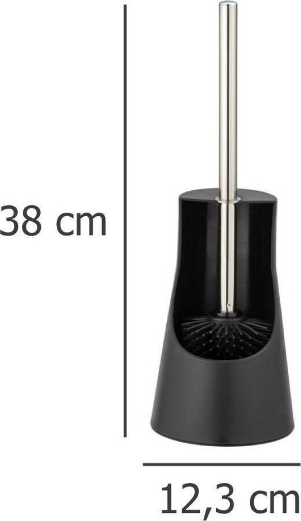 WENKO WC Garnitur Toiletten Bürsten Klo Halter Ares Schwarz Produktbild 10