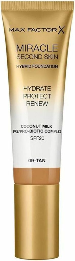 Max Factor Miracle Touch Second Skin Foundation Spf20 #9-tan-30ml