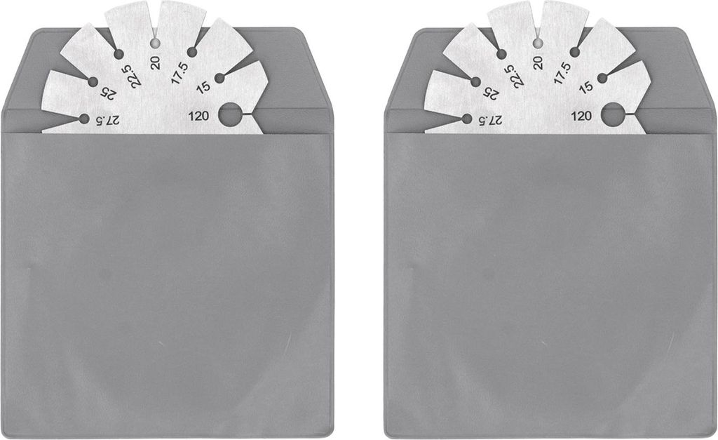 2Pcs Bevel Gauge Edelstahl kompakte Mehrzweck Axt Winkellehre für Edge Checking Messung
