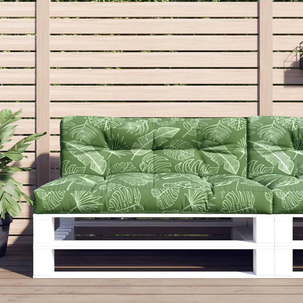 Cuscini per Divano Pallet 2pz - Tessuto Foglie Resistente e Comodo
