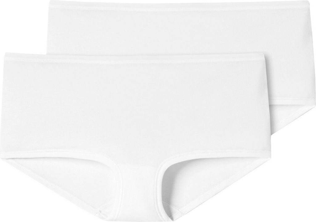 Schiesser Damen 2PACK Shorts 38 weiss Pack (Mehrfach)