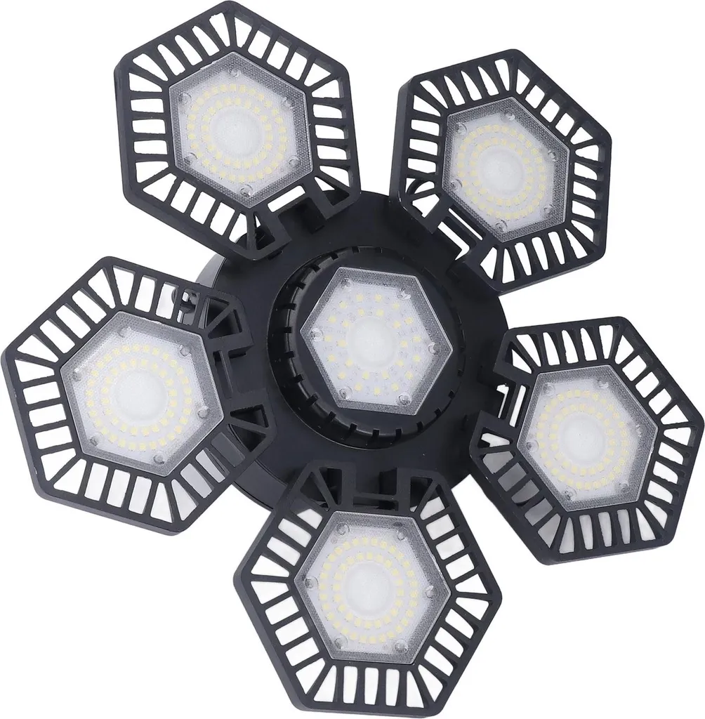 Plafonnier LED Garage Pliable 120W - 5 Panneaux déformables, CA 85-277V