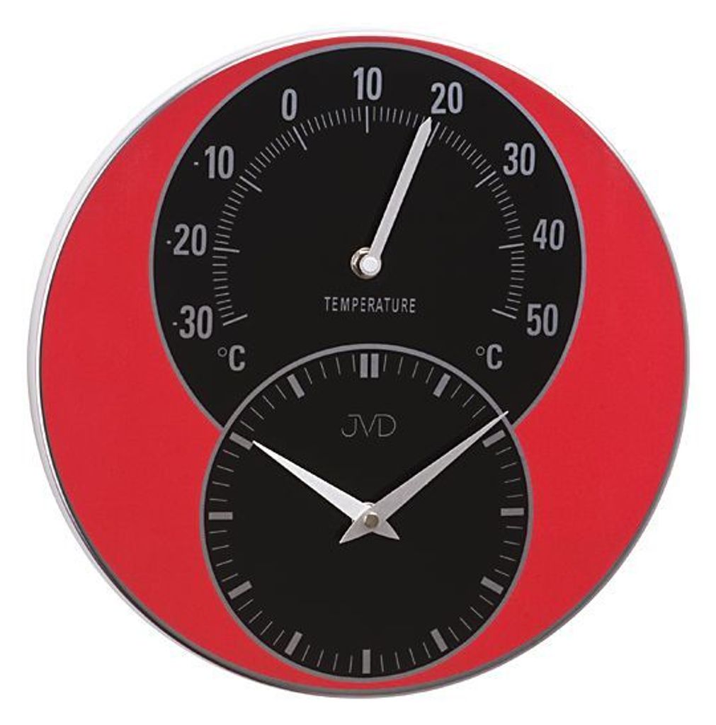 Wanduhr mit Thermometer JVD HW 35.1 30cm