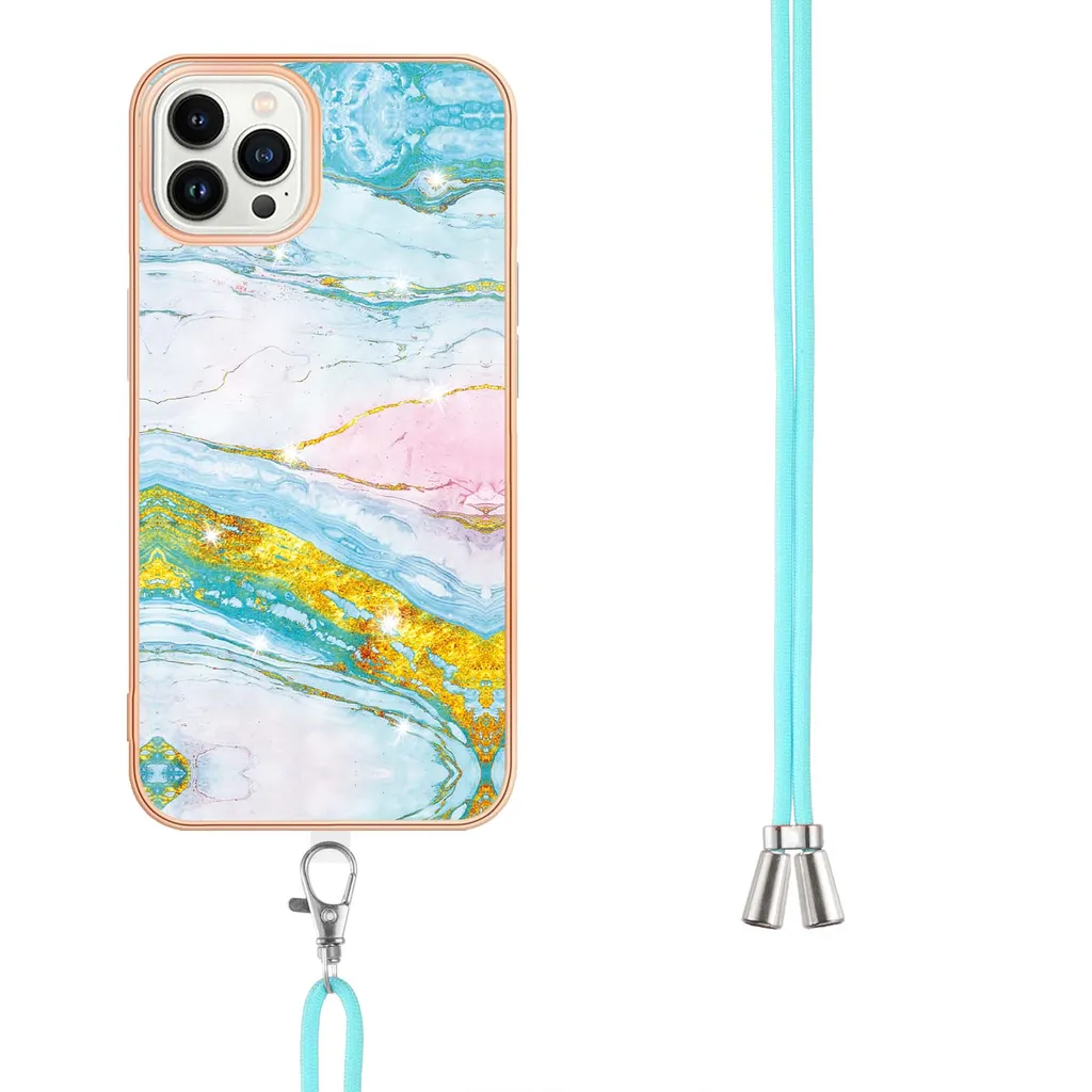 Custodia Per IPhone 13 Con Glitter - Antiurto In Silicone Morbido - Design Brillante Per Ragazze - Oro - 3