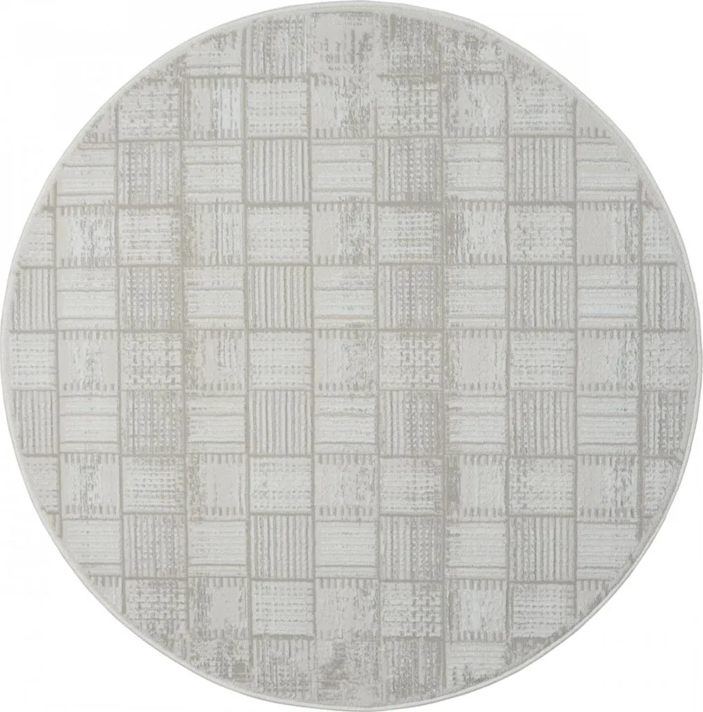 Tapis My House CA60038 Rond 120 cm Crème : Texture Douce et Finition Premium