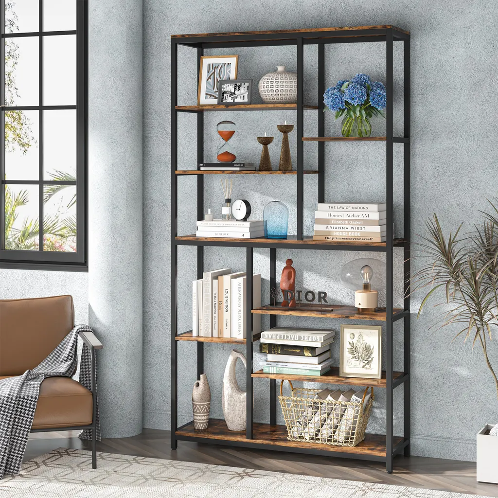 Gagnez de la Place avec cette Bibliothèque Haute 200cm - Rangement 8 Niveaux