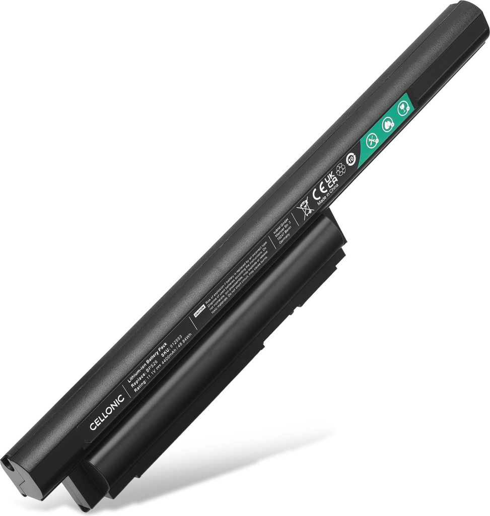 CELLONIC 1x Akku für Notebook Kompatibel mit Sony VAIO PCG, VAIO VPC-EH, VAIO VPC-EG, PCG-91111M - (4400mAh, 11.1V)