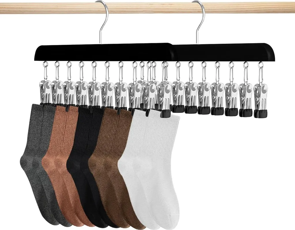 Porte-linge en bois anti-traces pour éviter la perte des chaussettes 2pcs