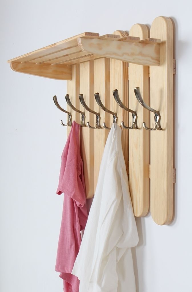 Garderobe Kiefer massiv Vollholz natur Junco 355 – Abmessung 60 x 70 x 29 cm (H x B x T)