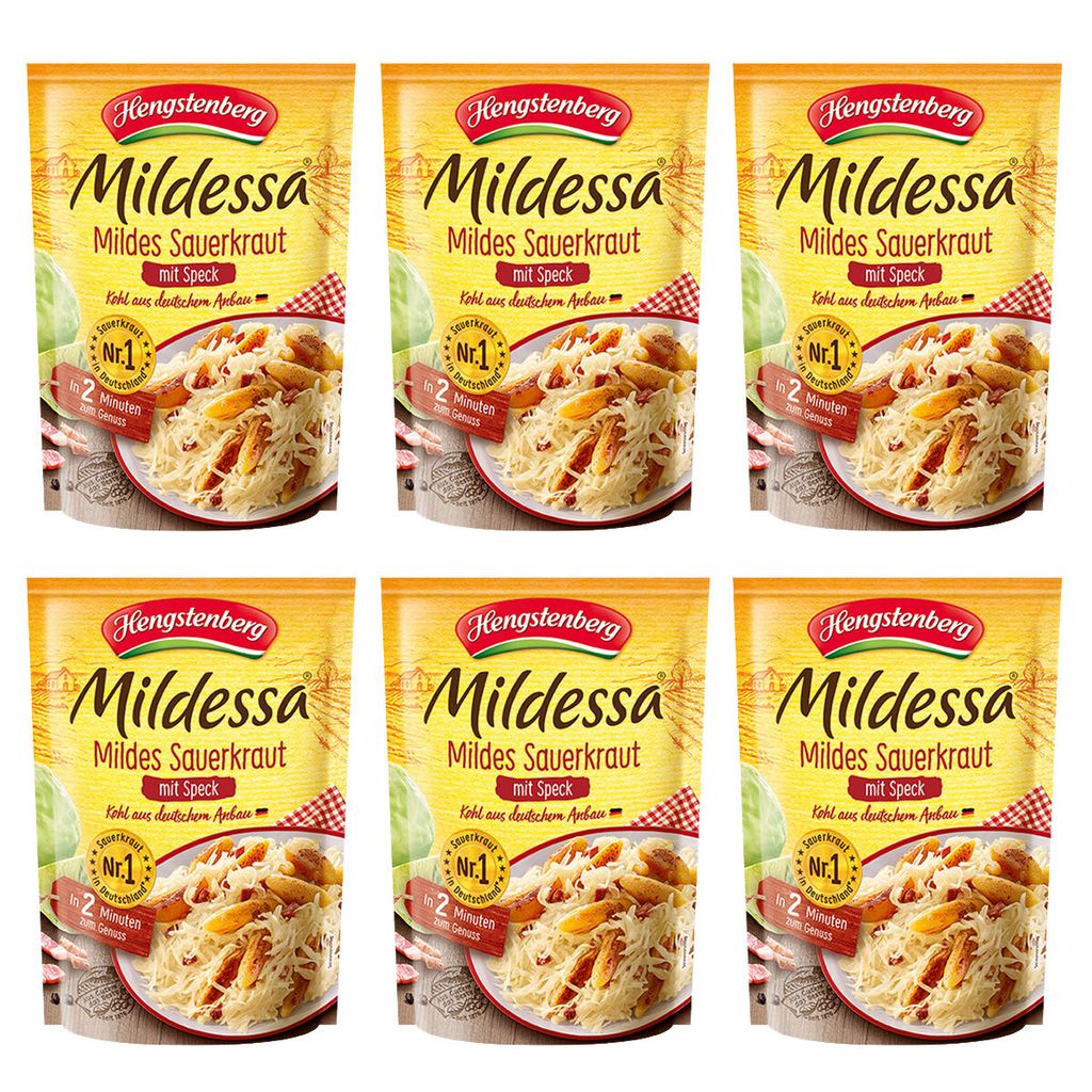 Hengstenberg Mildessa Mildes Sauerkraut mit Speck 400g 6er Produktbild 