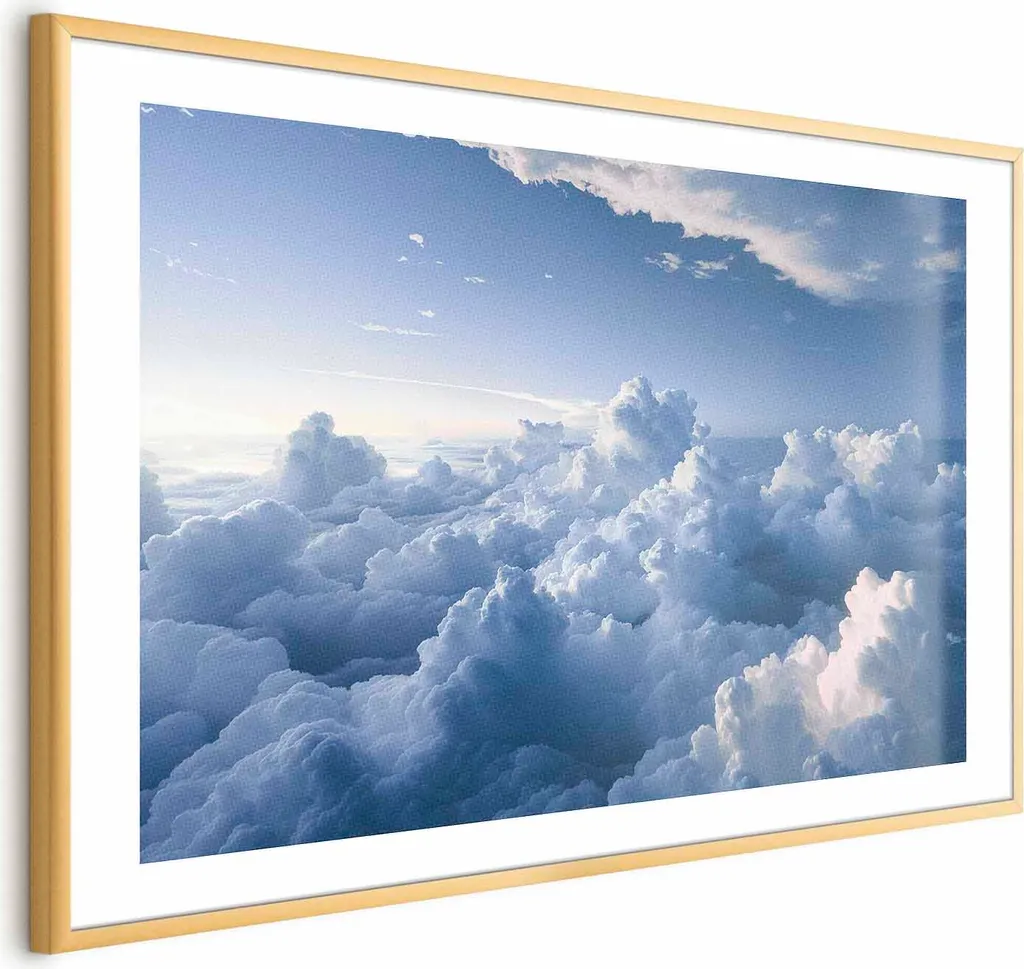 Classico Poster Cielo 90x60 Cornice Dorata Artigianale - Tradizione Italiana