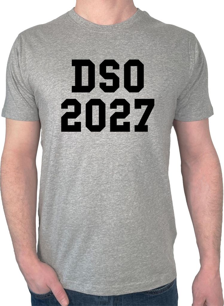 Huuraa Herren T-Shirt DSO 2027 Abschluss Belgien (ndl.) M Sport Grey Bio Baumwolle Fairtrade Herrenshirt Geschenkidee