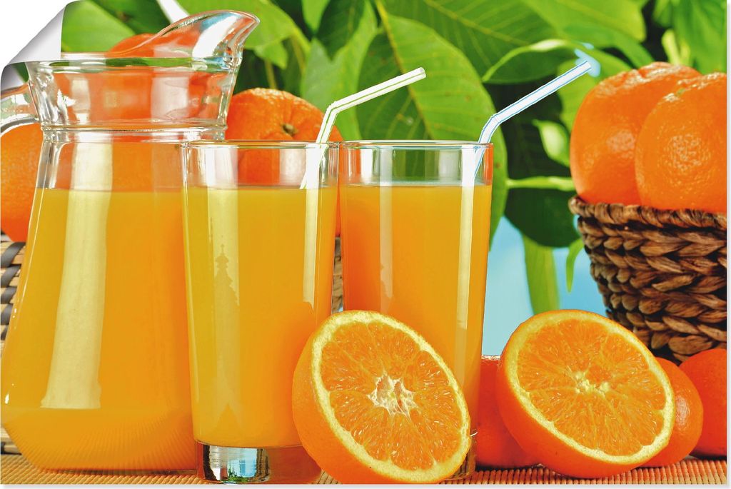 ARTland Poster Gesunder Orangensaft Größe: 60x40 cm