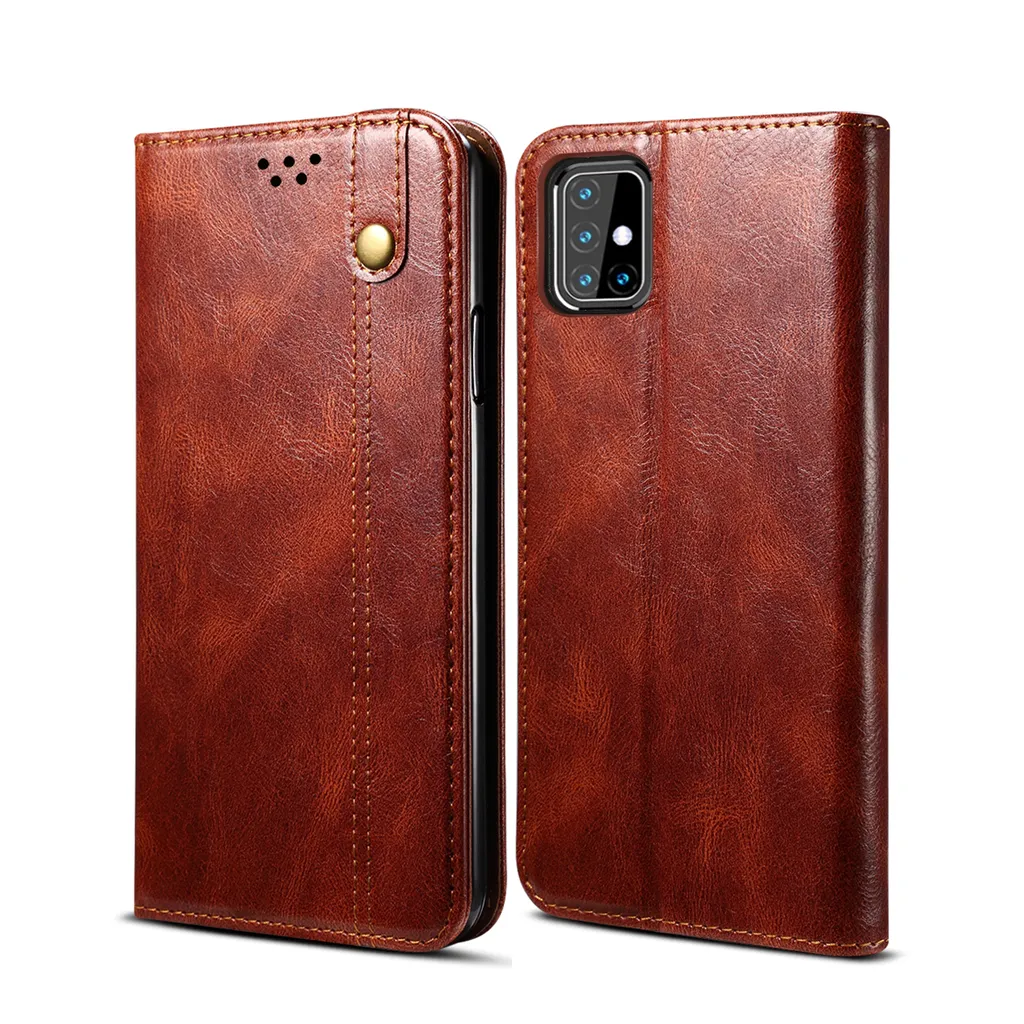 Custodia per Samsung Galaxy M31S, custodia in pelle flip wallet con funzione stand rosso
