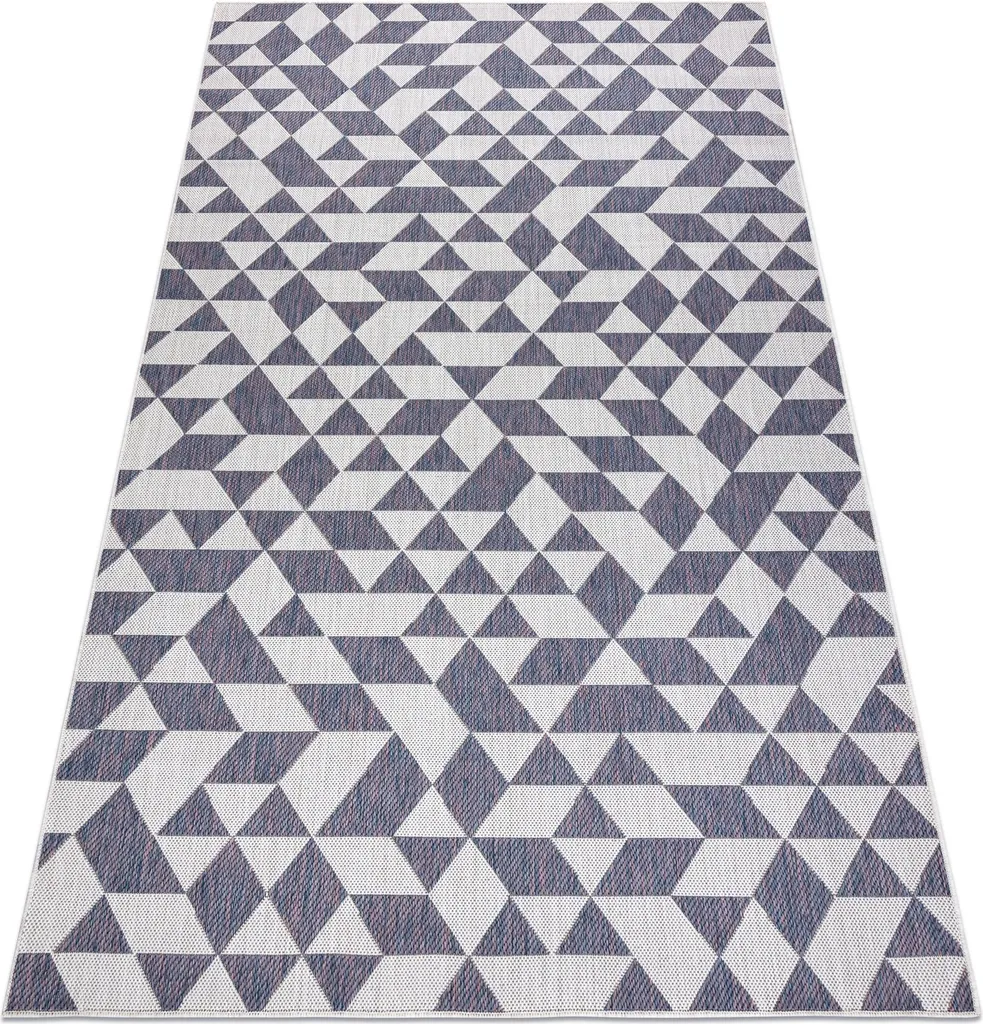 Tapis Moderne SIZAL SION Triangles Multicolores 120x170cm Robuste Plat
