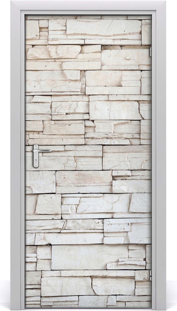 Tulup Türaufkleber 95x205 cm Dekorative Aufkleber Selbstklebend Wasserdichte Tapete Abnehmbar Schlafzimmer Wohnzimmer Wohnkultur - Steinwand