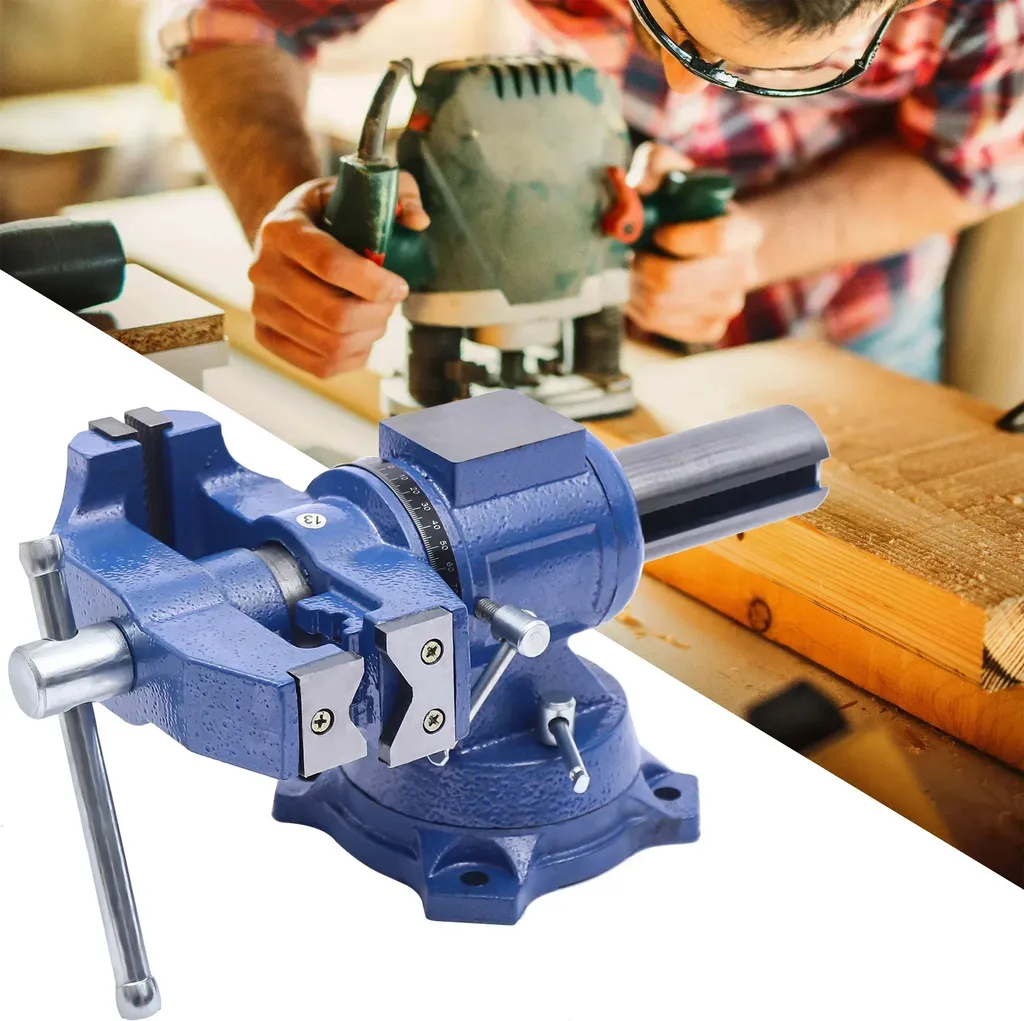 Étau fixe 100mm avec base tournante pour découpe et soudure précise - 3