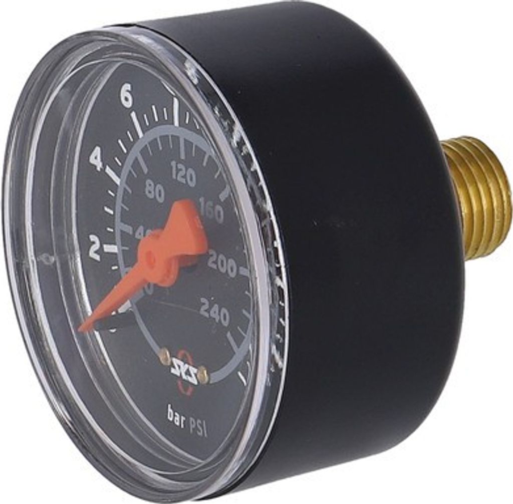 SKS Manometer für Rennkompressor, schwarz