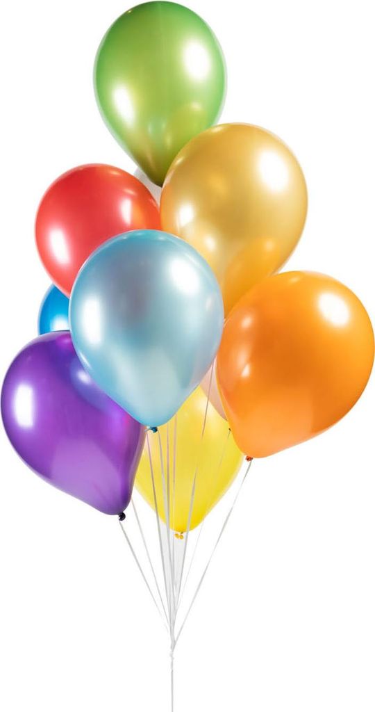 10 Luftballons Metallic und Perlmutt Mix bunt sortiert 30cm