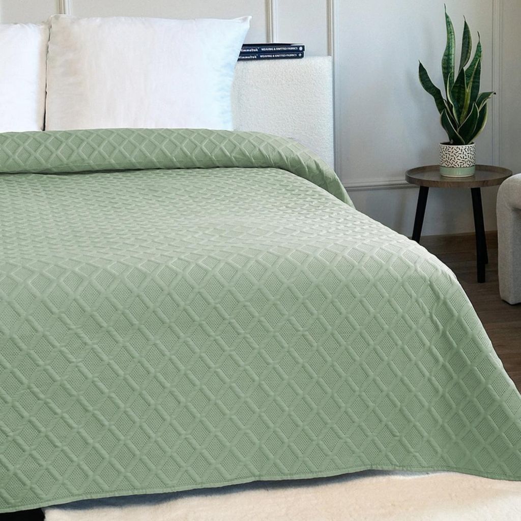 Přehoz přes postel Steppdecke Parla 3D zelený 180x220 cm Obrázek produktu 