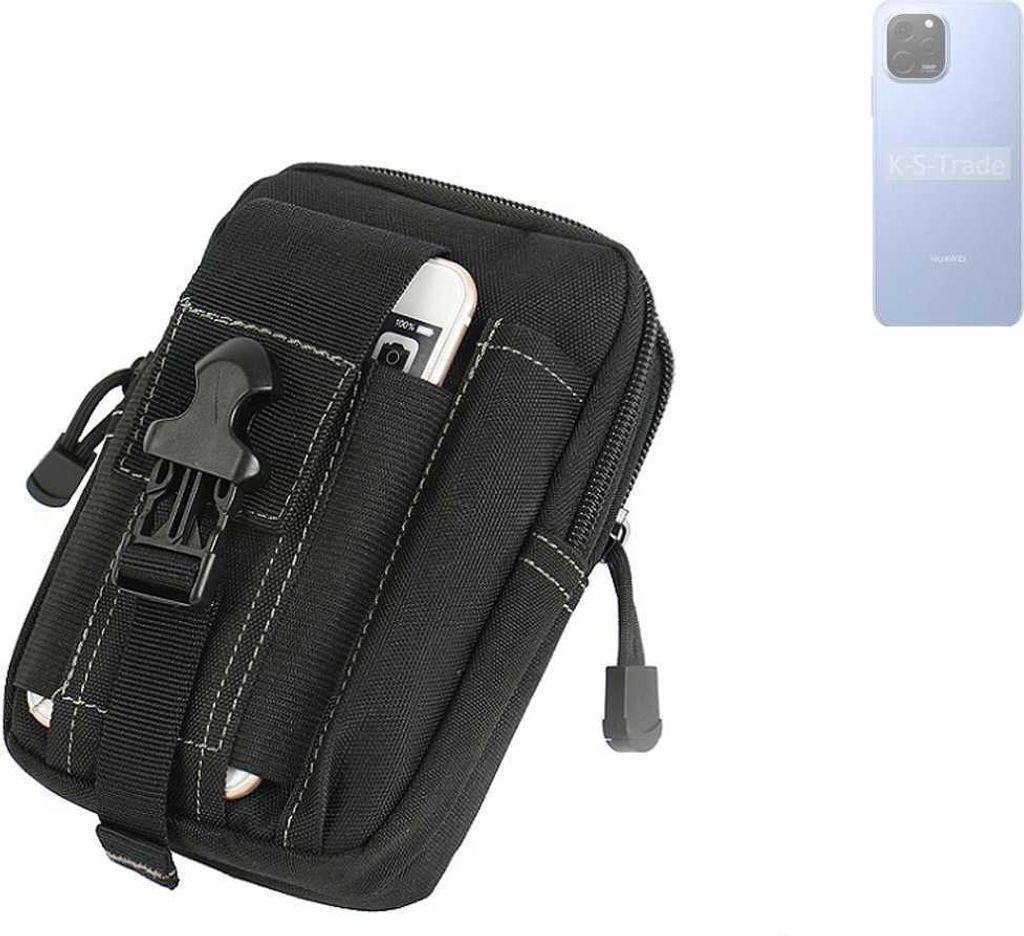 K-S-Trade Gürtel Tasche kompatibel mit Huawei Enjoy 50z Gürteltasche Holster Schutz Hülle Handy Hülle Smartphone outdoor Handy-Hülle schwarz
