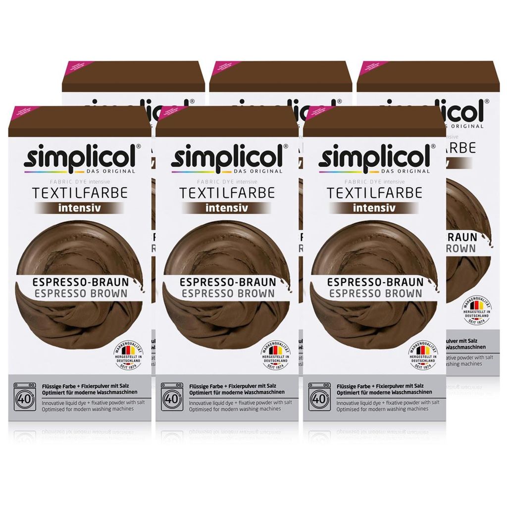 Simplicol Textilfarbe intensiv Espresso-Braun - Einfaches Produktbild 