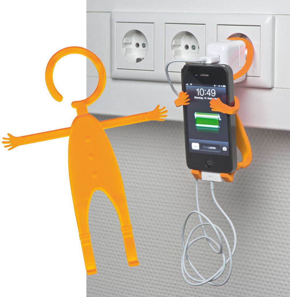 Handyhalter "Fleximännchen" / Farbe: orange Produktbild 