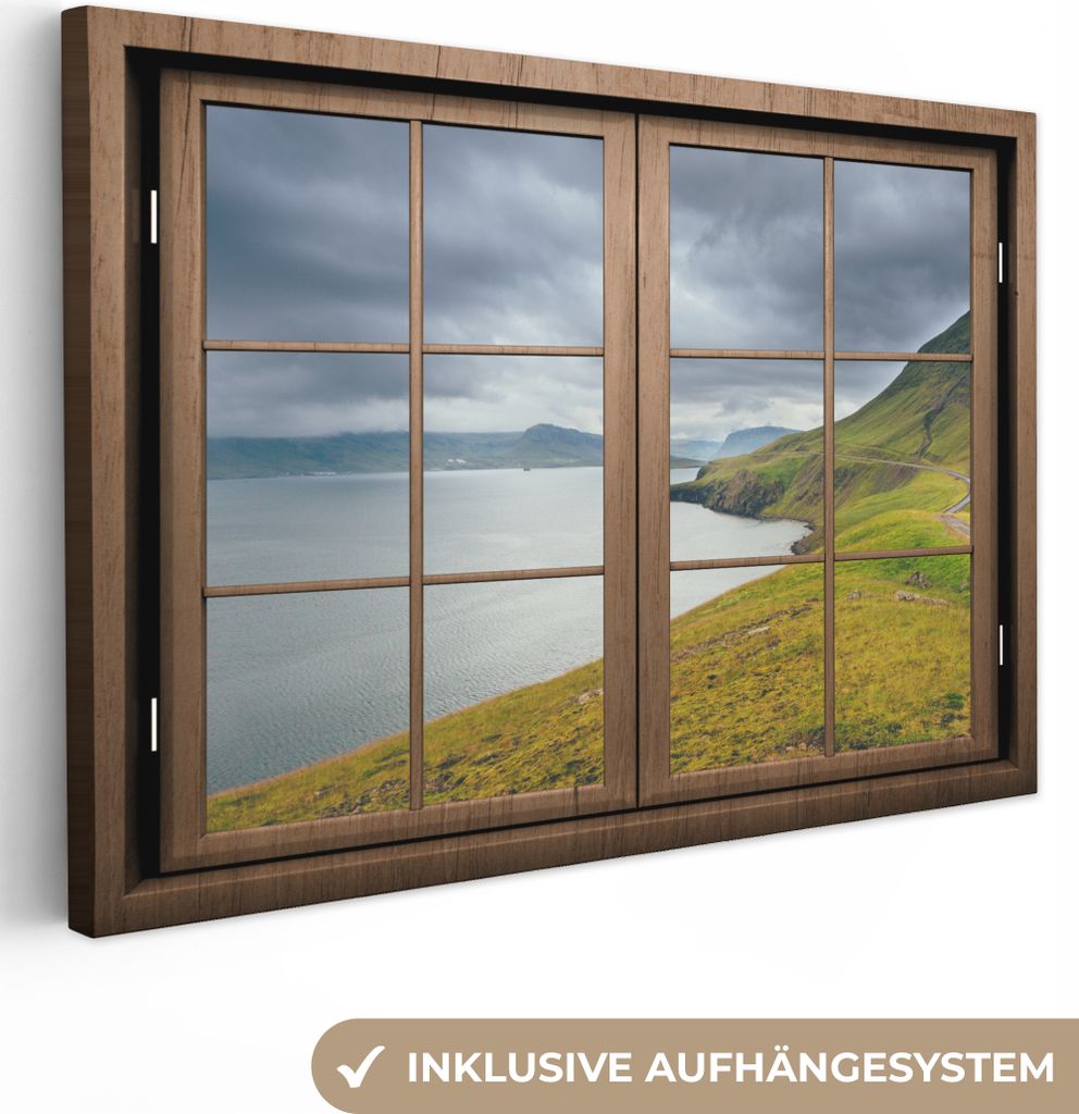 OneMillionCanvasses - Leinwandbilder - 150x100 cm, Aussicht - Wasser - Natur, Wandbilder Kunstdruck Wanddekoration