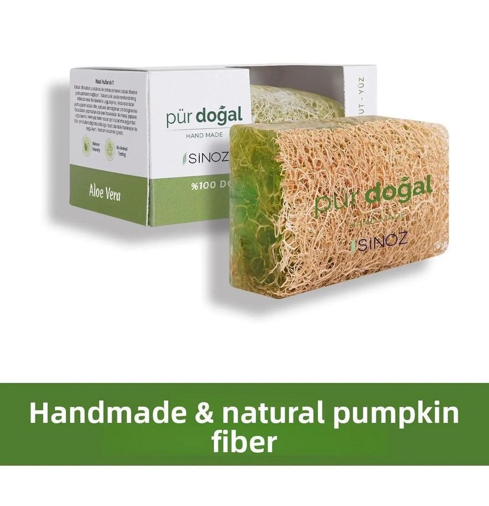 Pür Doğal Luffa-Seife mit Aloe Vera, Gesicht & Körper, 130 g