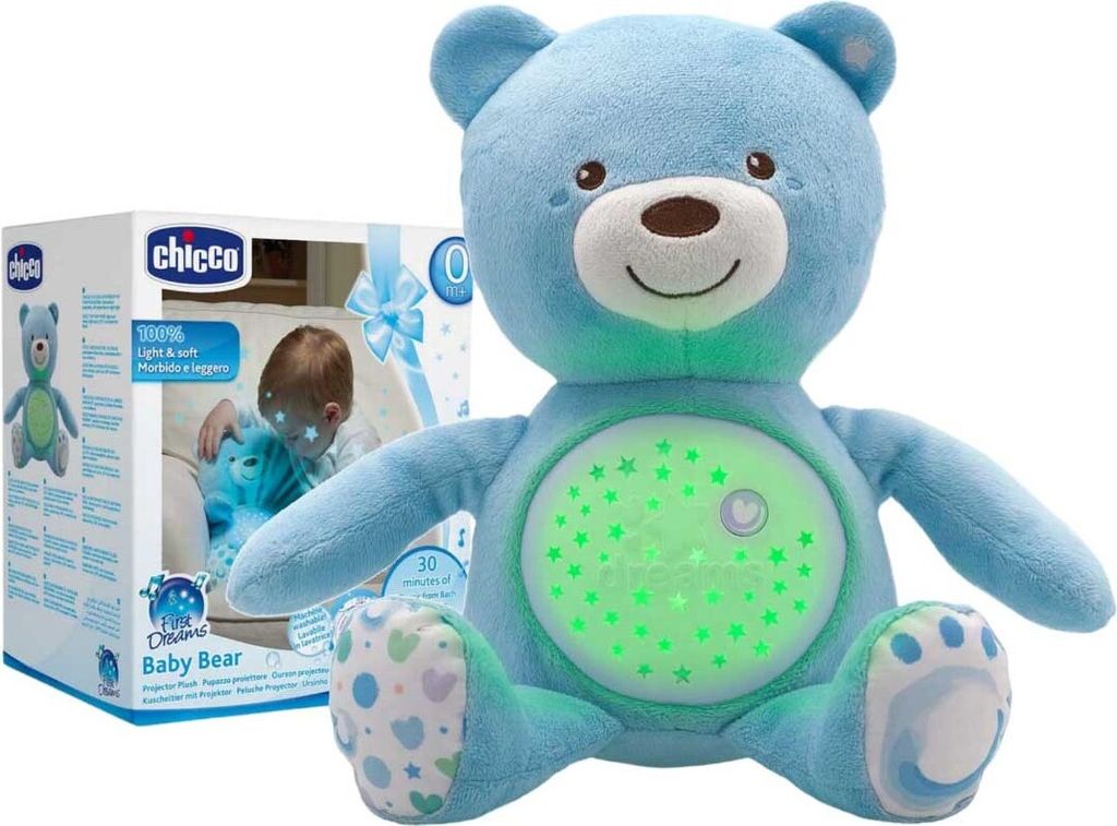 peluche proiettore Baby Bear First Dreams27 cm blu Peluches - Main Image
