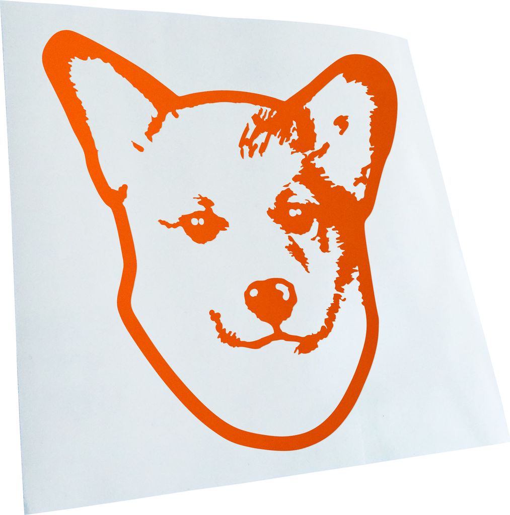 Kiwistar - Autoaufkleber - The Pembroke Welsh Corgi - Orange - 24x22cm - Aufkleber für Auto, Laptop, Fahrrad, LKW, Motorrad Mehrfarbig JDM Decal R...