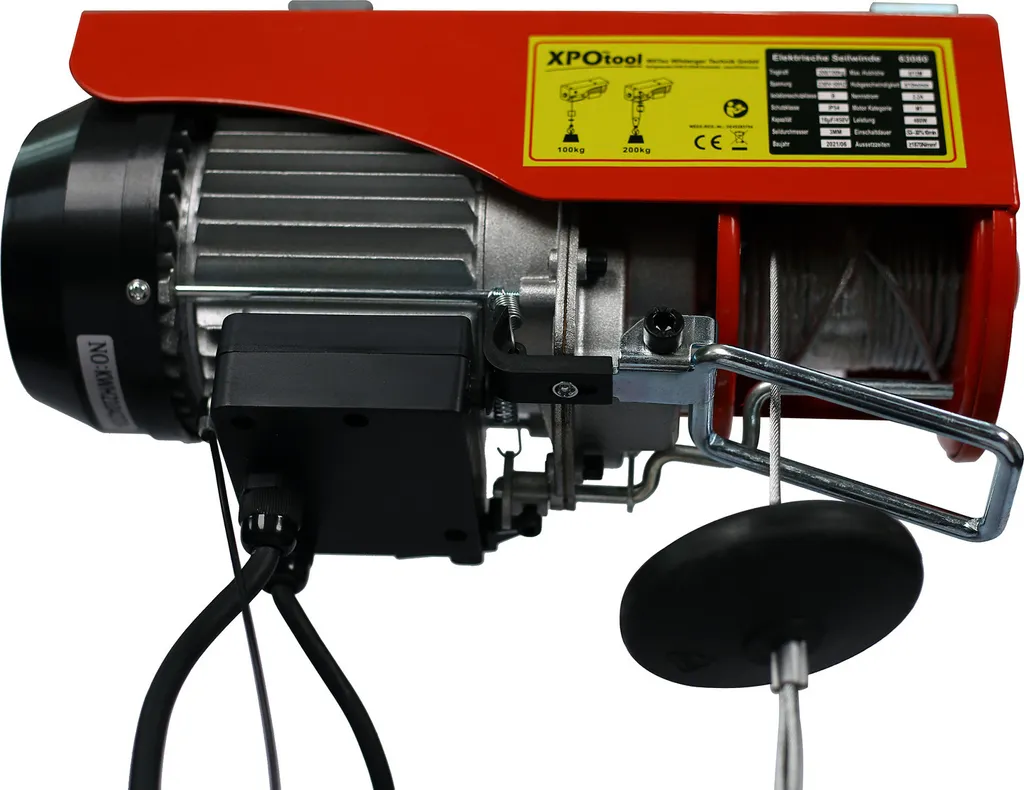 Treuil Électrique avec Télécommande - Levage 250kg et Câble Acier 12m - 2