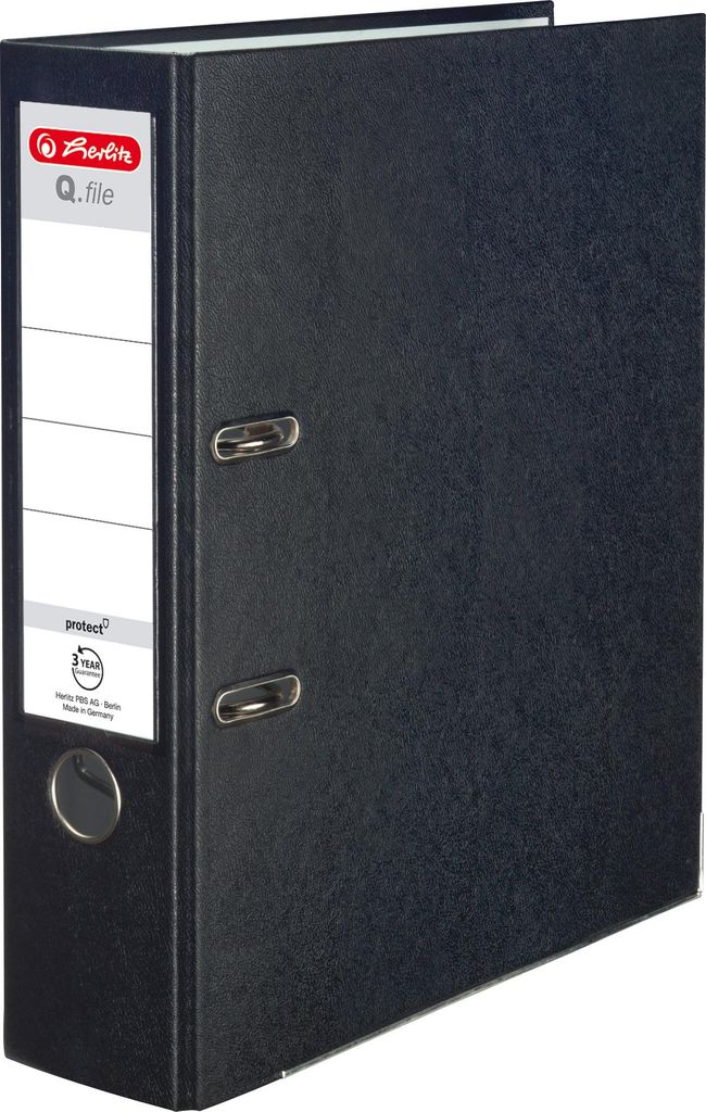 Segregator A4 Herlitz Q. File PP 8cm czarny Zdjęcie produktu 