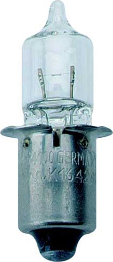 A close-up studio shot of a single halogen light bulb.
